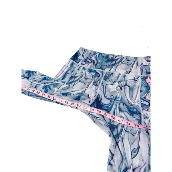 Victoria’s Secret On Point Flow Leggings Blue Watercolor Pattern Womens Size 12 - Picture 8 of 8